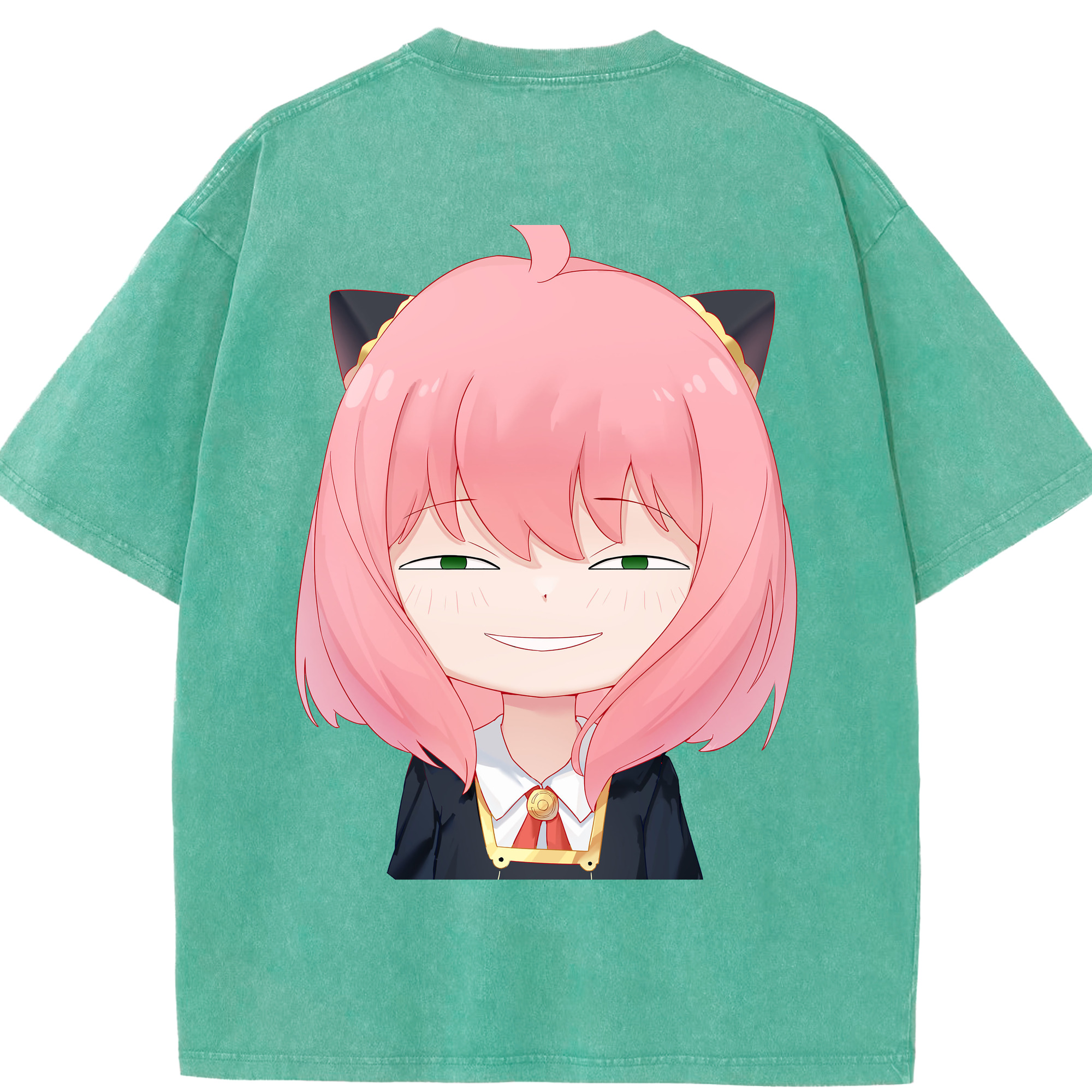 （画像用） SPY×FAMILY间谍家家酒 綿100% ヴィンテージ風 半袖Tシャツ（背面プリント）